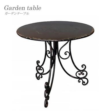 在庫少要確認 テーブル ガーデンテーブル table ブラック アンティーク アイアン 鉄製 ガーデン 庭 シャビー おしゃれ 81800 東洋石創 