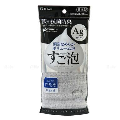 ボディタオル 日本製 すご泡 銀抗菌 やわらかめ ふつう か