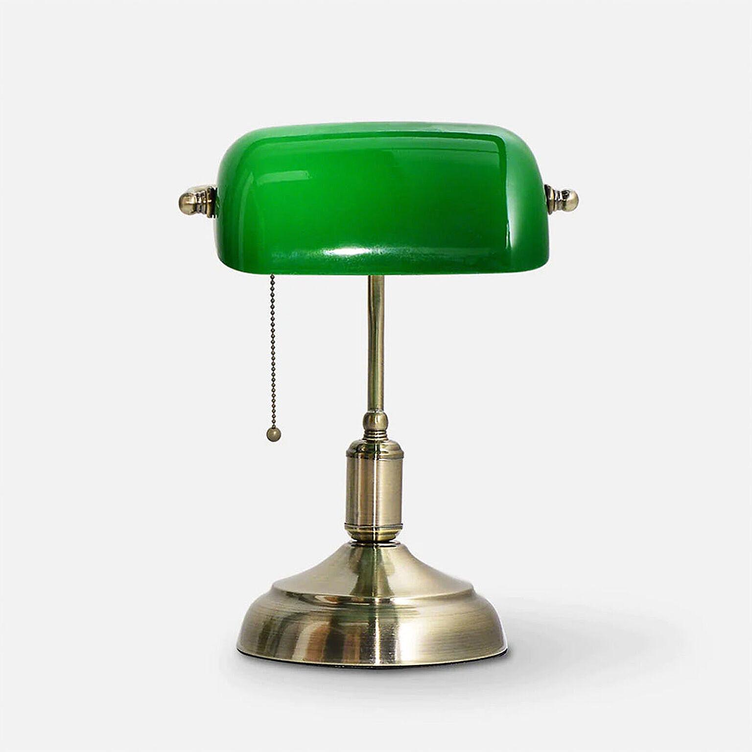 【Bauhaus Japan】Mid century bank table lamp/テーブルランプ/デスクランプ/デスクライト/ガラス照明