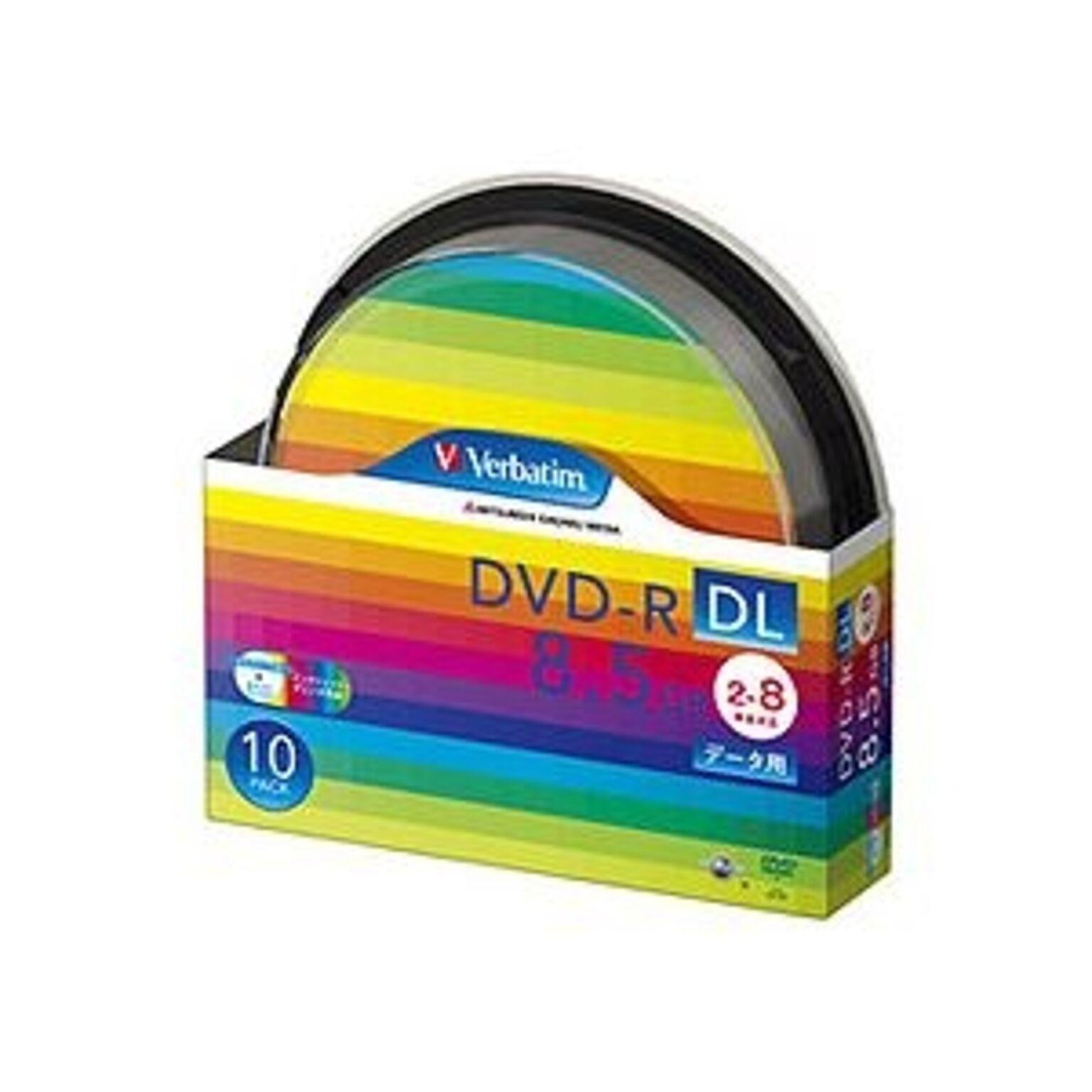 (まとめ) バーベイタム データ用DVD-R DL 8.5GB ワイドプリンターブル スピンドルケース DHR85HP10SV1 1パック(10枚) 【×5セット】