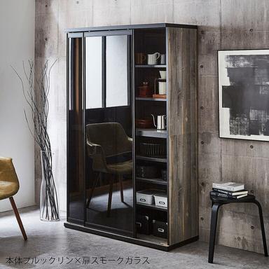 食器棚 ダイニングボード キッチンボード 引き戸 スライド扉 ポエム3 幅113.5cm 完成品 日本製 ガラス戸
