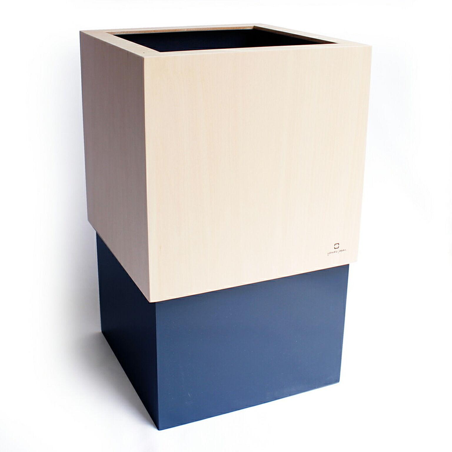 ヤマト工芸 W CUBE ゴミ箱 ダストボックス 日本製 10L 天然木 木製 隠せる ビニール袋 ゴミ袋 リビング 寝室