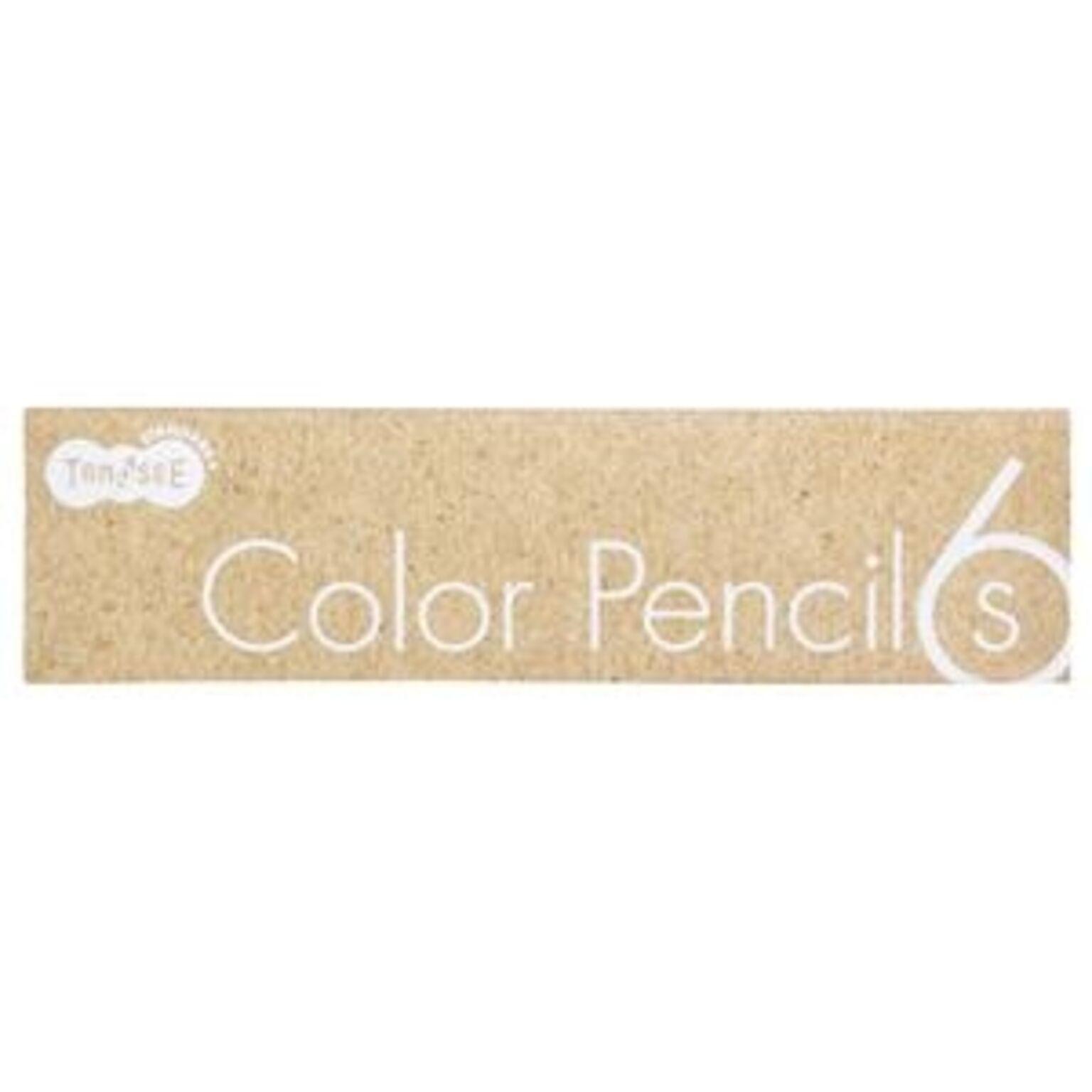 （まとめ） TANOSEE 色鉛筆 6色（各色1本） 1セット 【×15セット】
