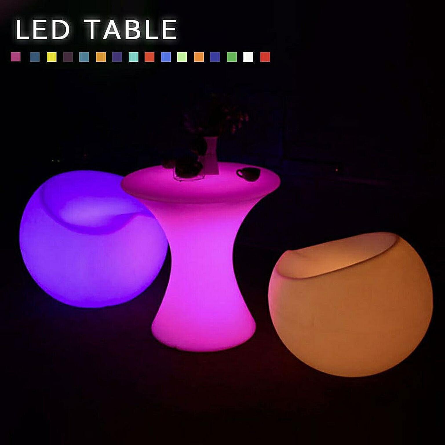 【在庫限り】テーブル 16色 LED 充電式 パーティー 机 光る ledテーブル おしゃれテーブル コンパクトテーブル 小型テーブル デザイン