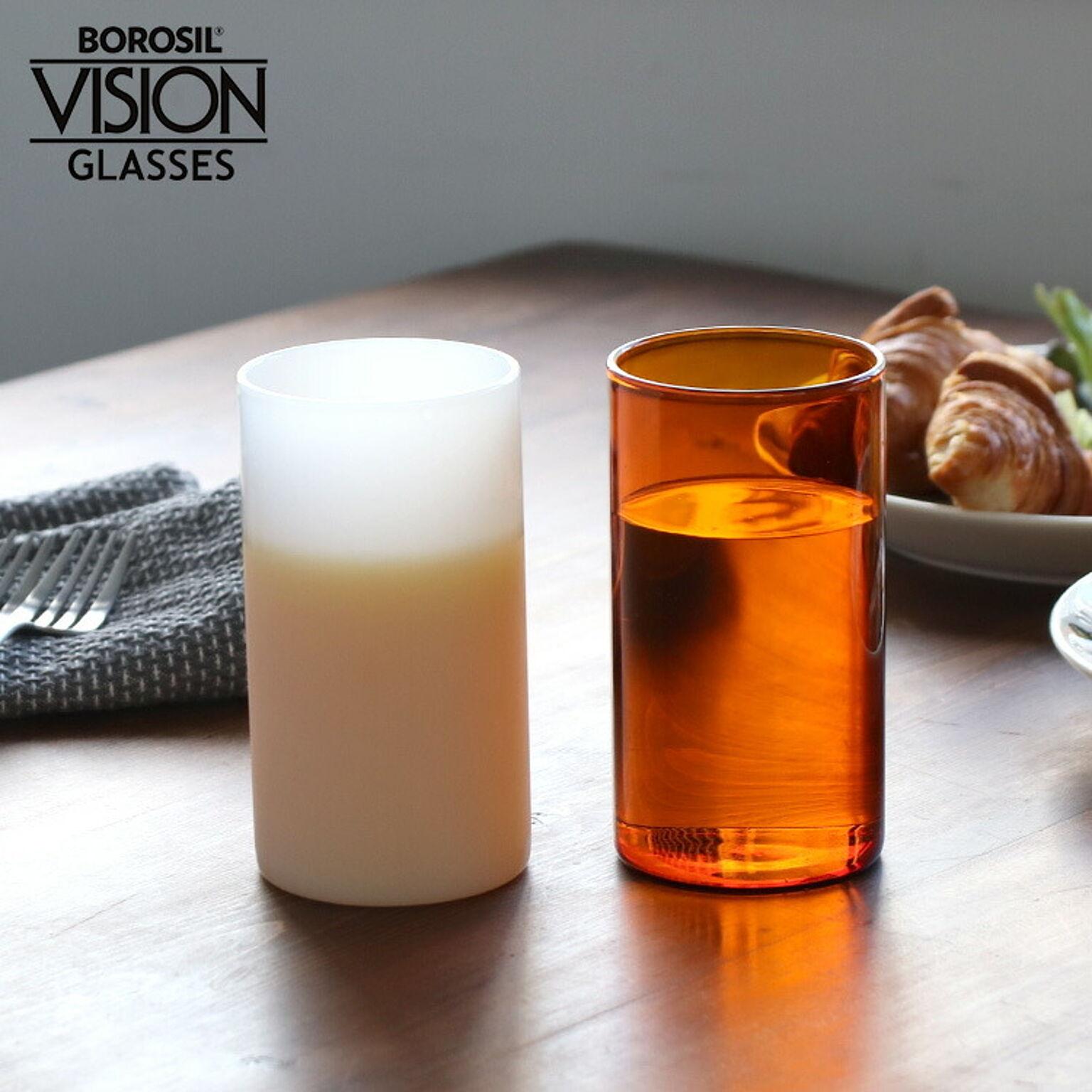 ボロシル ヴィジョングラス LH アンバー/ホワイト BOROSIL VISION GLASS AMBER/WHITE
