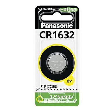 パナソニック Panasonic コイン形リチウム電池 ボタン電池 3V 1個入 CR-1632 CR1632 管理No. 4984824693302