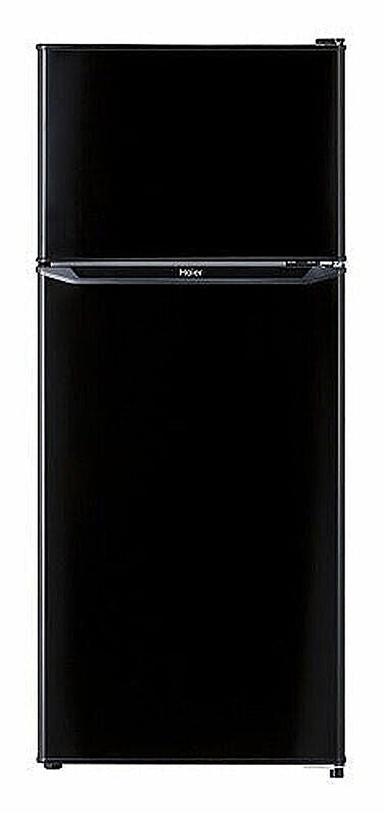 冷蔵庫 小型 2ドア 静音 スリム 省エネ ハイアール 130L 2ドア冷蔵庫（直冷式）ブラック 右開き Haier JR-N130B-K 管理No. 4562117089300