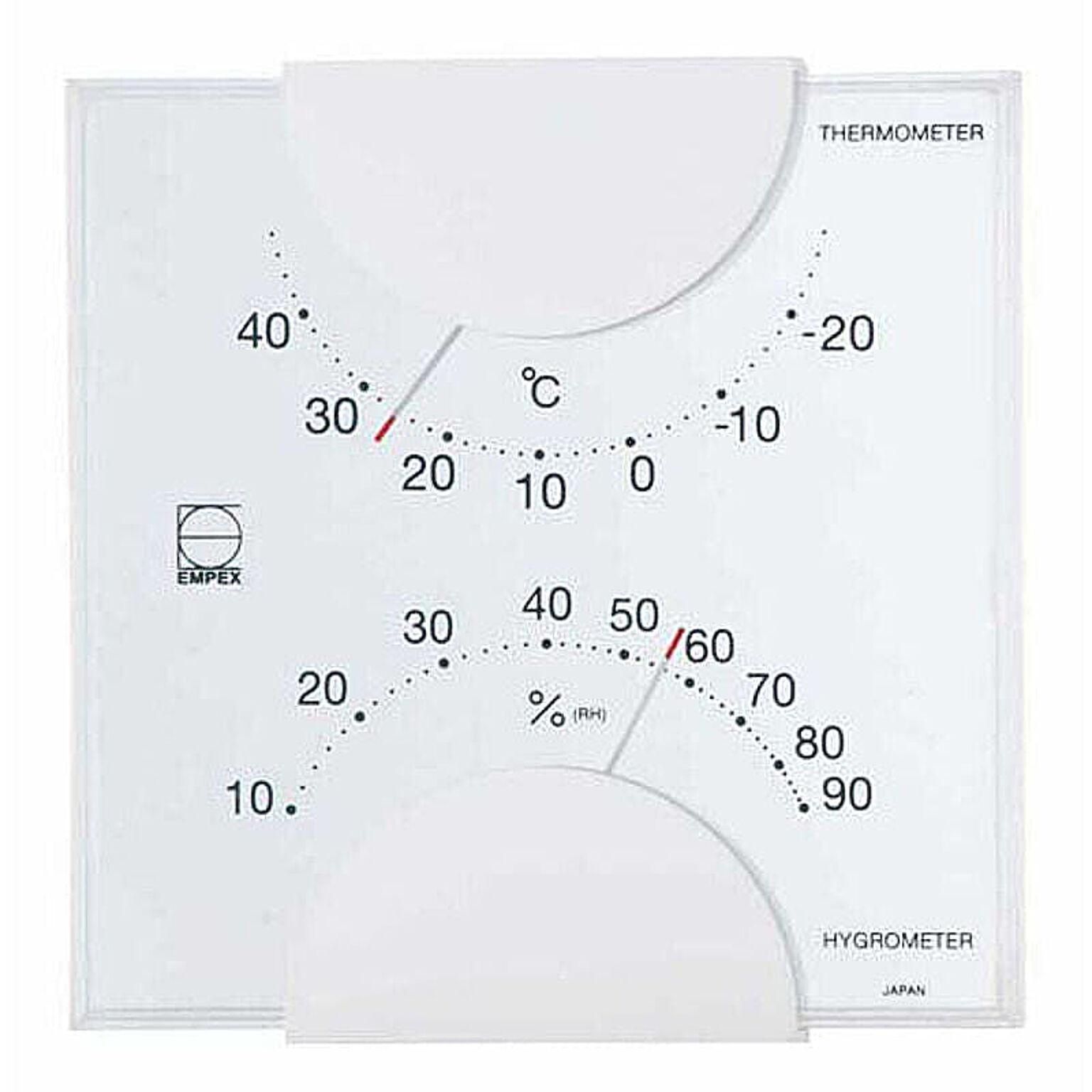EMPEX 温度・湿度計 エルム 温度・湿度計 壁掛用 LV-4901 ホワイト 管理No. 4961386490105