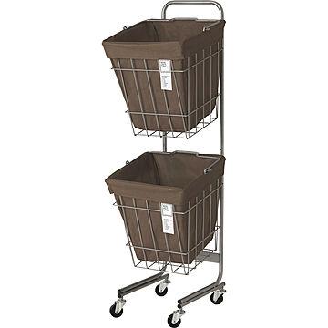 【BRID】LAUNDRY SQUARE BASKET DOUBLE WITH CASTER 30L 2BOX ランドリー スクエア バスケット ダブル 30L