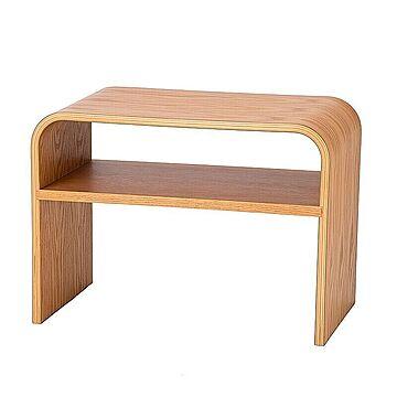 Will-Limited 曲げ木 サイドテーブル 完成品 ローテーブル 棚板付き ナチュラル