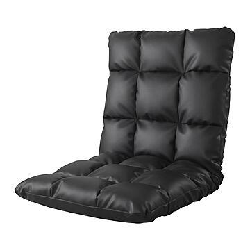 WEIMALL レザー 座椅子 コンパクト ブラック