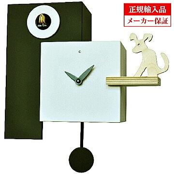 【正規輸入品】イタリア ピロンディーニ Pirondini ART809 木製 クオーツ 鳩時計（はと時計） Nero Bianco 809 ホワイト