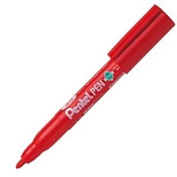 （まとめ）ぺんてる ペン ENN50-B 中字 丸芯 赤×30セット