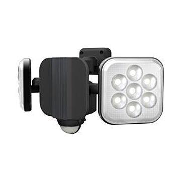 ムサシ LED センサーライト 8W×2灯 自動点灯・消灯 防犯対策用品