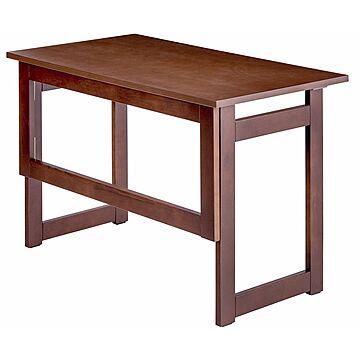 天然木製 折りたたみ式 サイドテーブル 高さ55cm ブラウン 完成品
