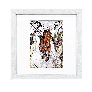 Edvard Munch（エドヴァルド ムンク） 疾駆する馬 アートポスター（フレーム付き） m11473