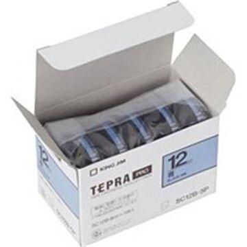 キングジム テプラ PROテープ/ラベルライター用テープ 幅：12mm 5個入り カラーラベル(青) SC12B-5P