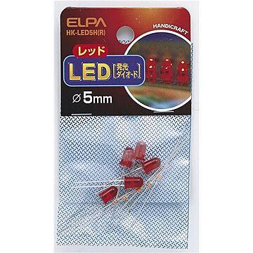 （まとめ） ELPA LED 5mm レッド HK-LED5H（R） 5個【×20セット】