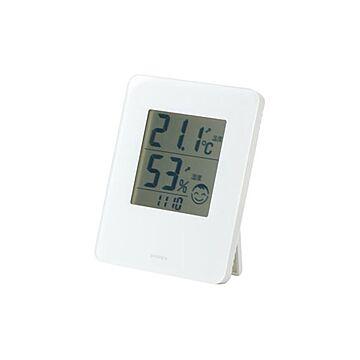 (まとめ)EMPEX デジタル快適系 温湿度計 熱中症・風邪注意目安付 室内用 置掛兼用 TD-8281 ホワイト【×3セット】