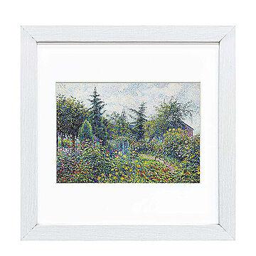Camille Pissarro（カミーユ ピサロ） オクターヴ・ミルボーの庭、テラス、レ・ダン アートポスター（フレーム付き） m11448