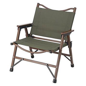 折りたたみ椅子 折り畳み椅子 幅55×奥行56×高さ65cm オリーブ アルミ フォールディングチェア リビング アウトドア【代引不可】