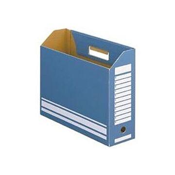 (まとめ）TANOSEE ボックスファイルA4ヨコ 背幅100mm ブルー 1セット(50冊:10冊×5パック)【×3セット】