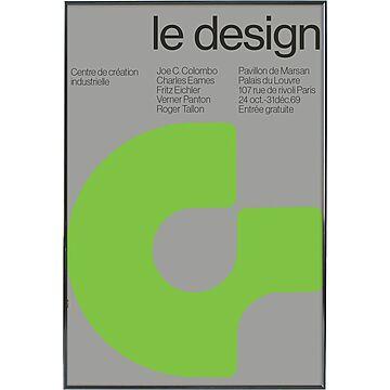 【Bauhaus Japan】Le design/アートポスター/モダンポスター/バウハウスポスター/フレーム付き