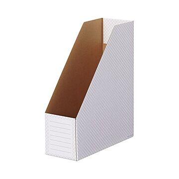 TANOSEEボックスファイル(ホワイト) A4タテ 背幅100mm グレー 1セット(50冊:10冊×5パック)
