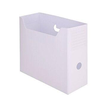 (まとめ) TANOSEEPP製ボックスファイル(組み立て式) A4ヨコ ホワイト 1個  【×50セット】