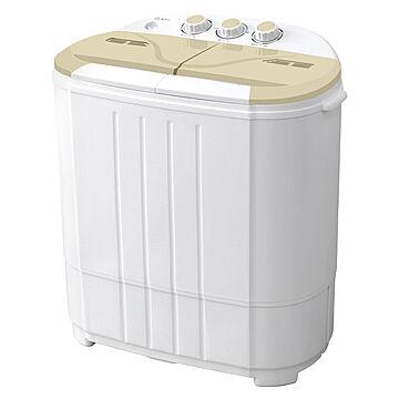 WEIMALL ミニ洗濯機 二層式 1年保証 ベージュ