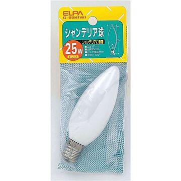 （まとめ） ELPA シャンデリア球 電球 25W E17 ホワイト G-65H（W） 【×30セット】