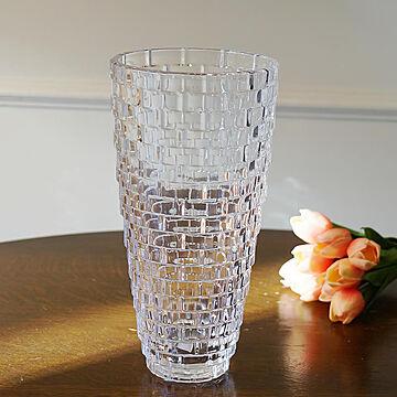 Lサイズ クリア ガラス製 モダン フラワーベース