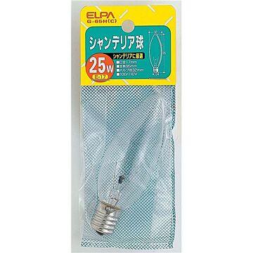（まとめ） ELPA シャンデリア球 電球 25W E17 クリア G-65H（C） 【×20セット】