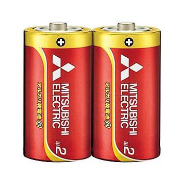 （まとめ） 三菱電機 三菱電機アルカリ乾電池 単2形 10本×10セット
