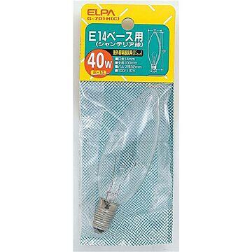 （まとめ） ELPA シャンデリア球 電球 40W E14 クリア G-701H（C） 【×30セット】