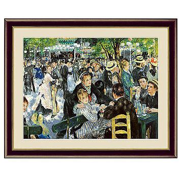 Pierre-Auguste Renoir（ピエール＝オーギュスト・ルノワール） ムーラン・ド・ラ・ギャレット アートポスター（フレーム付き） m10807