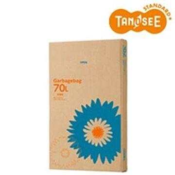 （まとめ）TANOSEE ゴミ袋 半透明 70L 110枚入×4箱