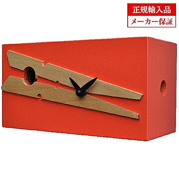 【正規輸入品】イタリア ピロンディーニ Pirondini ART204 木製 クオーツ 鳩時計（はと時計） Ral 2002 Bis 204 クリップ オレンジ