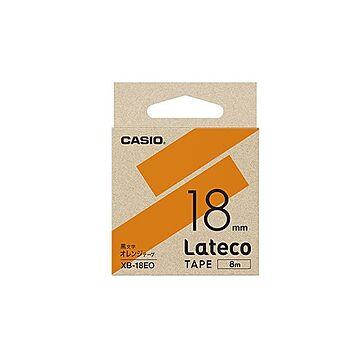 （まとめ） カシオ ラベルライター Lateco 詰め替え用テープ 18mm オレンジテープ 黒文字 【×3セット】