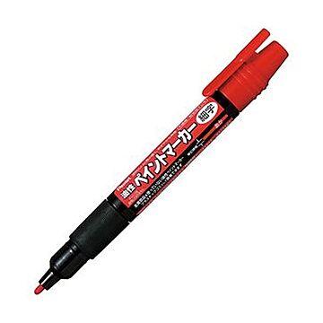 （まとめ）ぺんてる 油性ペン ペイントマーカー細字 赤 MSP20-B 1セット（10本）【×10セット】