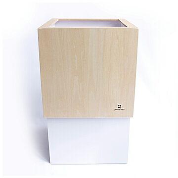 ヤマト工芸 W CUBE M ダストボックス 4L 木製 ホワイト