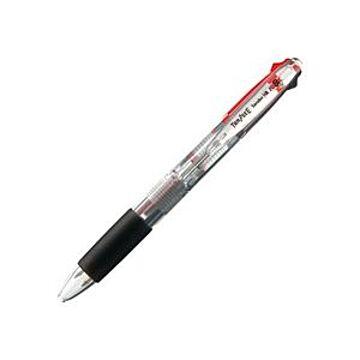 （まとめ） TANOSEE ノック式油性2色ボールペン（なめらかインク） 0.7mm 1本 【×20セット】