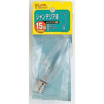 （まとめ） ELPA シャンデリア球 電球 15W E17 クリア G-64H（C） 【×30セット】