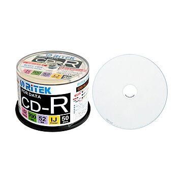 （まとめ）RITEK データ用CD-R 700MB1-52倍速 ホワイトワイドプリンタブル スピンドルケース CD-R700EXWP.50RT C1パック(50枚) 【×3セット】