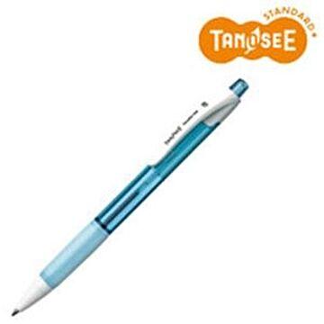 （まとめ）TANOSEE ノック式油性ボールペン（なめらかインク） 細字 0.7mm アクアブルー（インク：黒） 50本