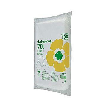 （まとめ）TANOSEE ゴミ袋エコノミー 半透明 70L 1パック（100枚）【×5セット】