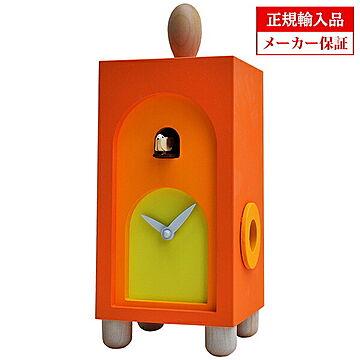 【正規輸入品】イタリア ピロンディーニ Pirondini ART817 木製 クオーツ 鳩時計（はと時計） 817A オレンジ