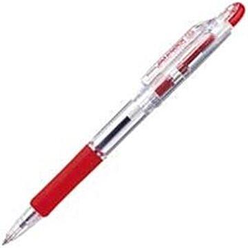 （まとめ買い）ゼブラ ZEBRA ボールペン ジムノック KRB-100-R 赤 10本 ×5セット