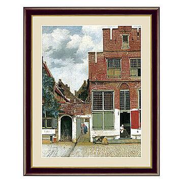 Johannes Vermeer（ヨハネス・フェルメール） デルフトの小路  アートポスター（フレーム付き） m10769