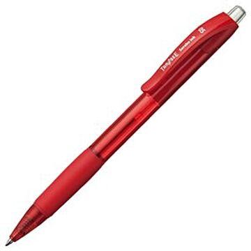 （まとめ） TANOSEE ノック式油性ボールペン（なめらかインク） 0.5mm 赤 1本 【×60セット】